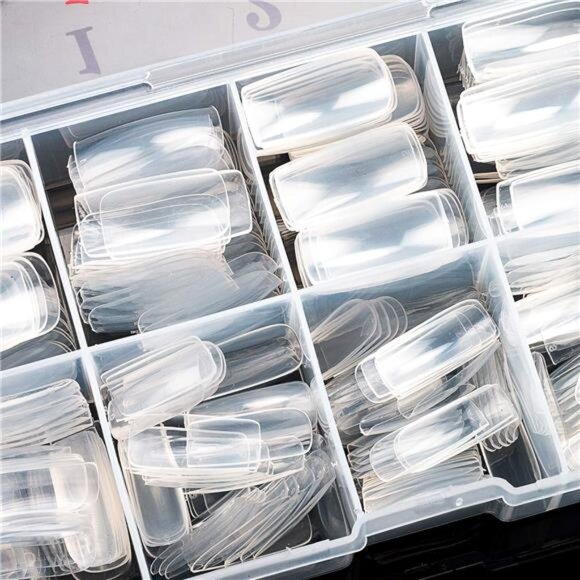 Full Cover Acrylic False Nail Tips, 500PCS Fake Nail Shape Artificial False - Picture 2 of 8